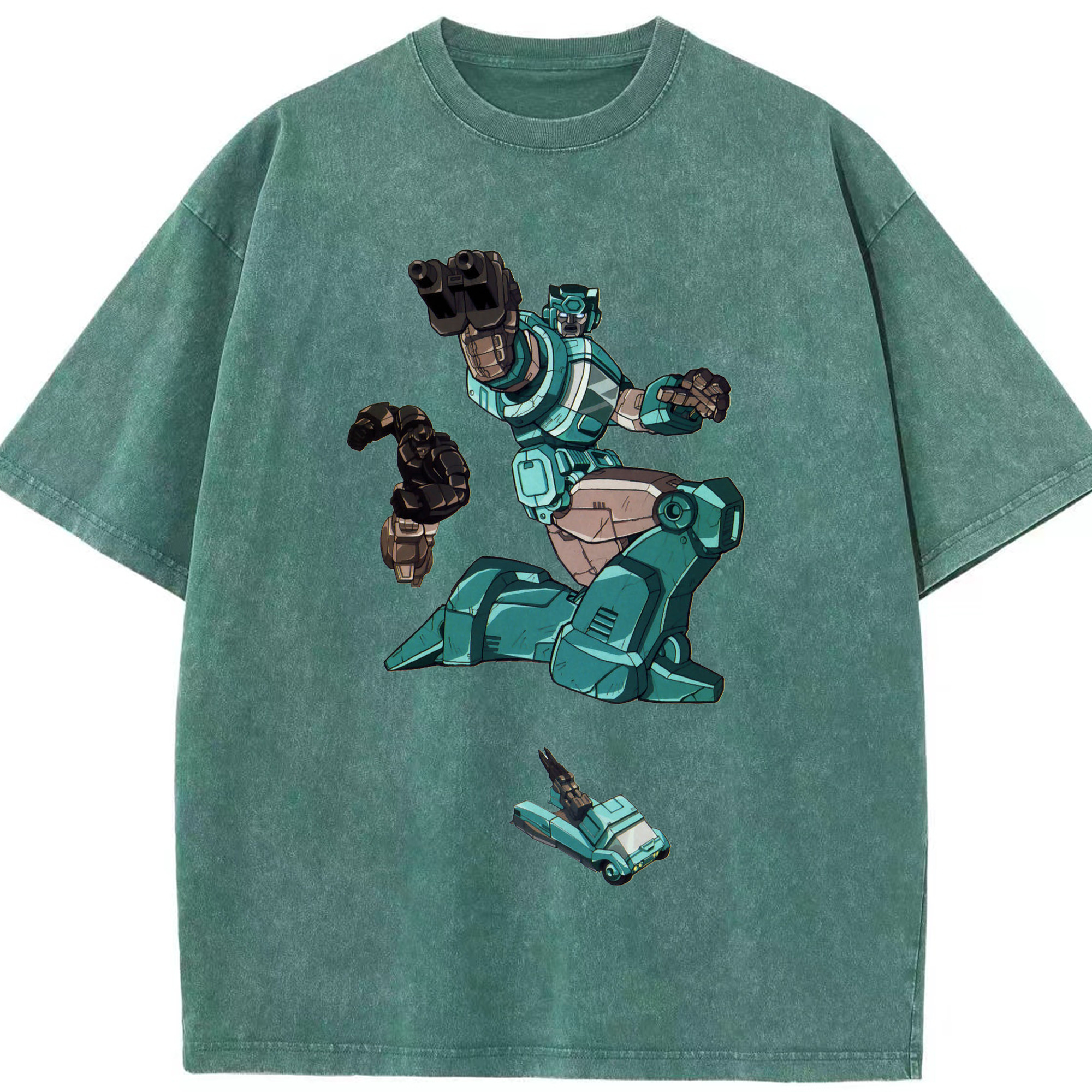 （画像用）  綿100% ヴィンテージ風 半袖Tシャツ（フロントプリント）